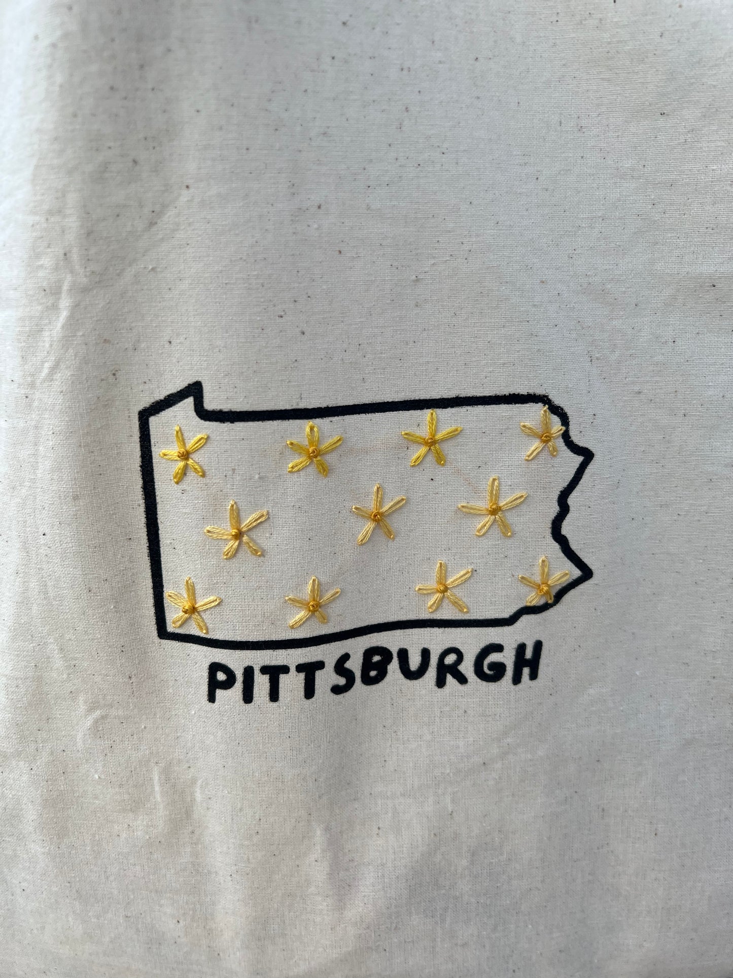 Pittsburgh Embroidered Tote