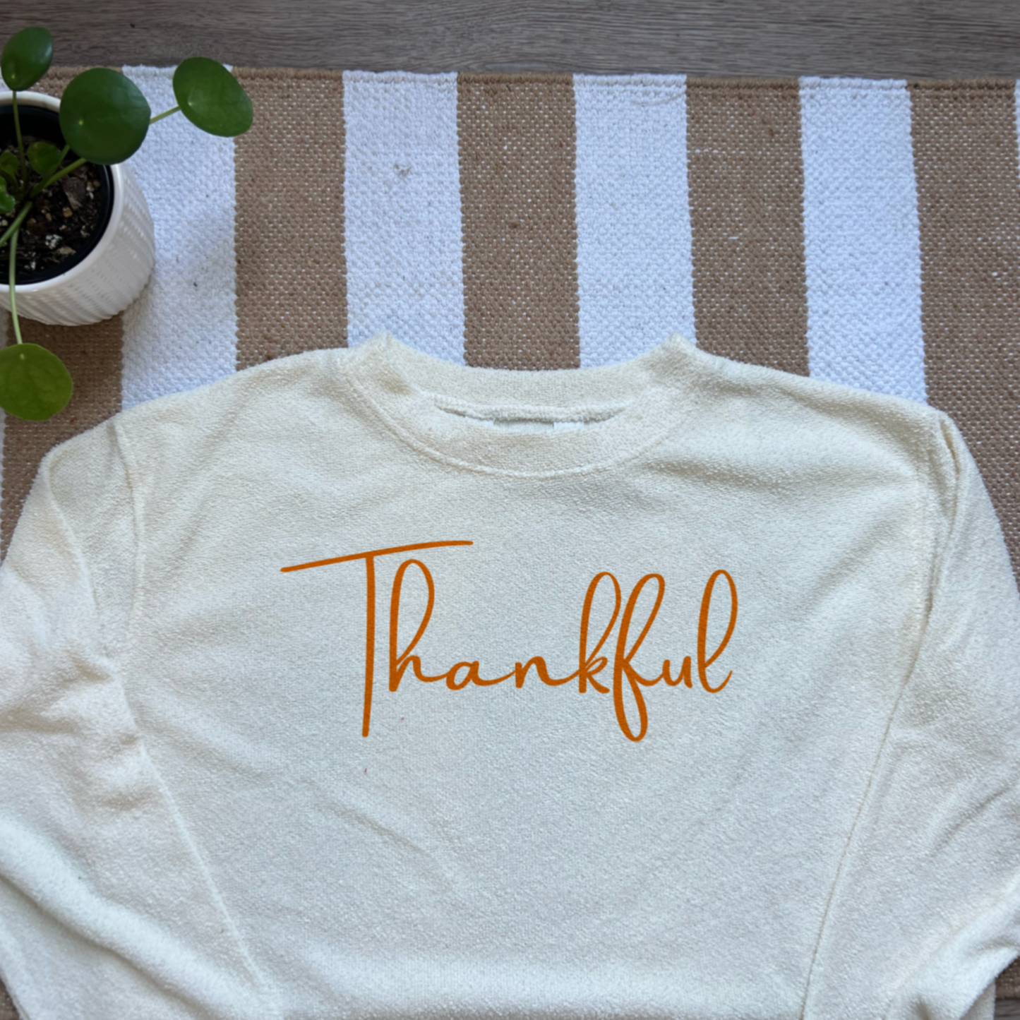 Thankful terry cloth crew | fall crew neck|