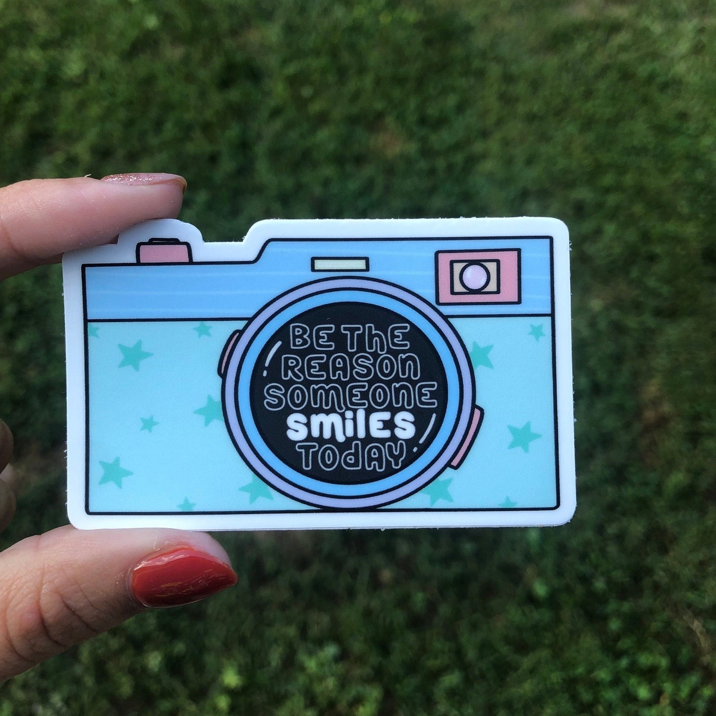Camera Sticker | Make Someone Smile | Die Cut Sticker | Decal | Waterproof