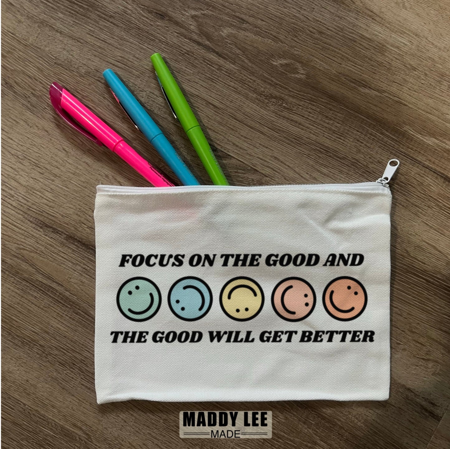 Focus on the Good Zip pouch