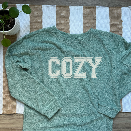 Cozy terry cloth crew | fall crew neck|